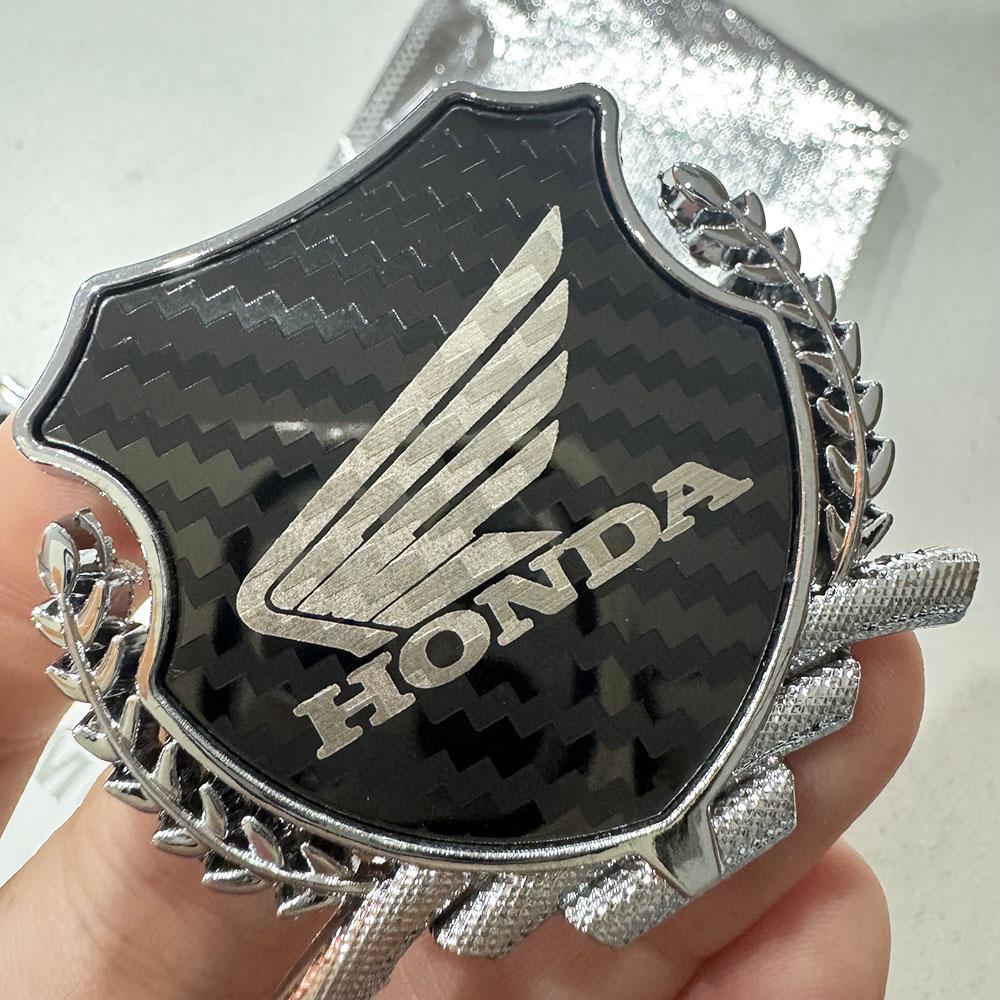 AAADF1 Honda Motorcycle Decorative Emblem, 3D Metal Shield Sticker with Wing Logo, Universal Auto/Moto Exterior Decoration