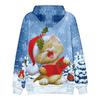Свитер с капюшоном с рождественским принтом и длинными рукавами для мужчин и женщин весной и осенью