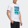 Adidas Neo Alphabet Print Sports Straight T-Shirt Men Tops White GJ8773