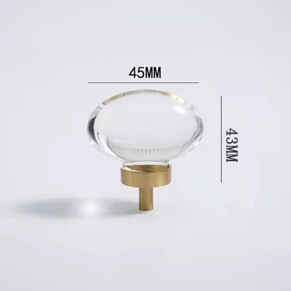 Ручка для мебели из хрустального стекла цвета шампанского / прозрачная ручка для шкафа