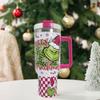 Christmas Tumbler 40 Oz, Merry Christmas Tumbler With Handle And Straw, 40oz Tumbler Maintains Cold Heat And Ice For Hours