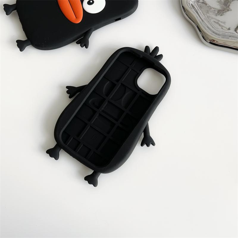 3D чехол с рисунком животного утка для iPhone 13 12 11 Pro Max XR X SE20 6S 6 7 8 Plus, подарок для детей, милый мягкий силиконовый чехол для телефона