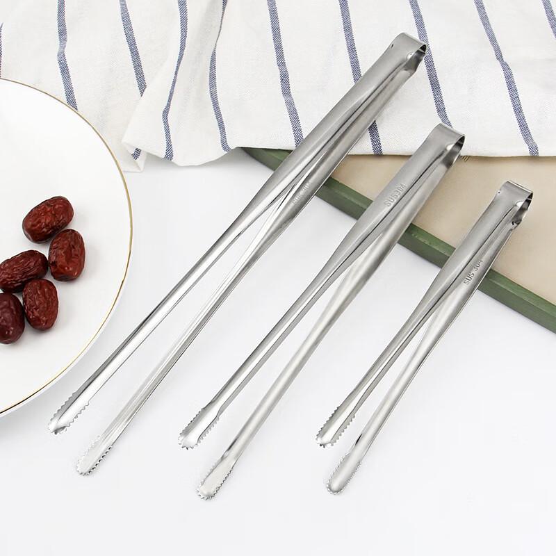 Золотые противоскользящие щипцы для еды из нержавеющей стали 304 (2 упаковки)