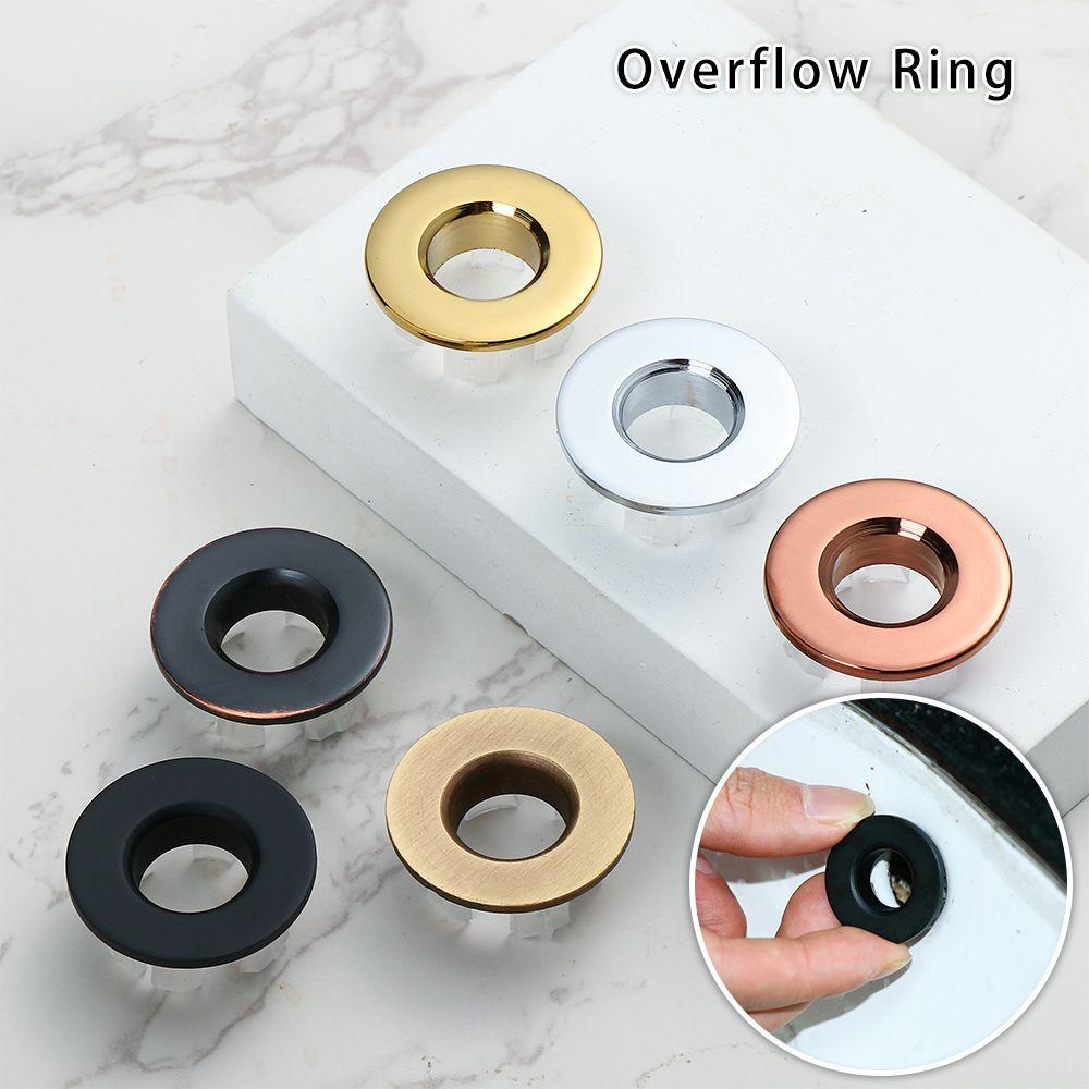 Tub Drain Stopper Round Ring Overflow Covers Trim Ring Cap Sink Hole Cover Basin Insert Replacement