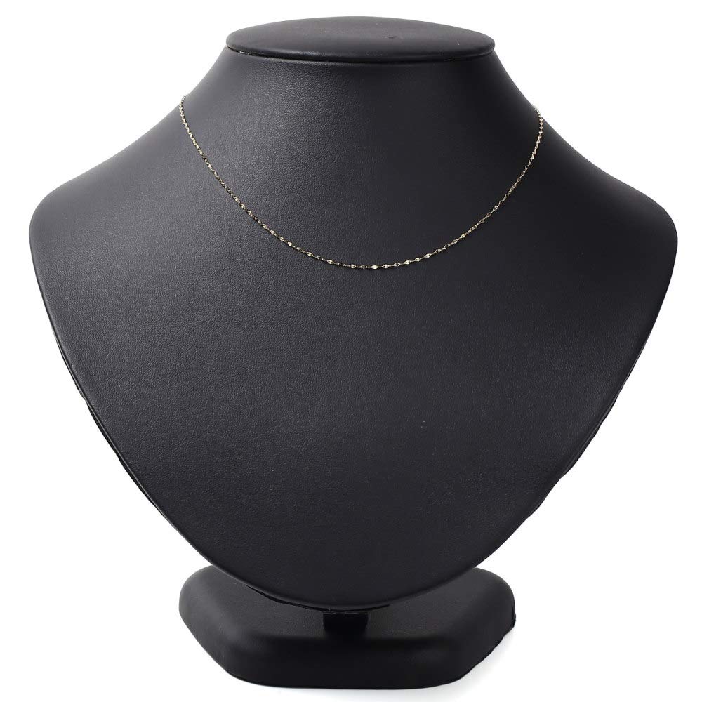 Товары Лепестковое колье 18к Желтое золото [Счастливый магазин] Цепочка, 40см, 1,2мм шириной,