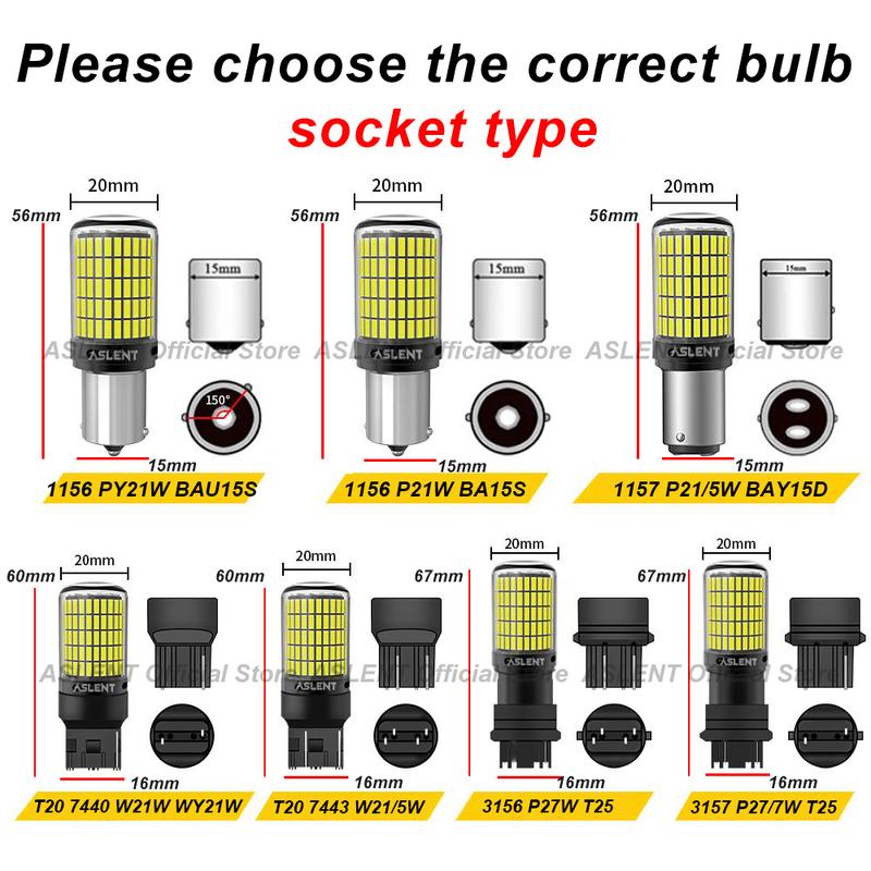 2 шт. 7440 W21W WY21W W21/5W PY21W P21/5W Ba15s BAU15S 3157 T25 Автомобильные светодиодные лампы Указатель поворота 150SMD Стоп-сигнал Задний ход Парковочные огни