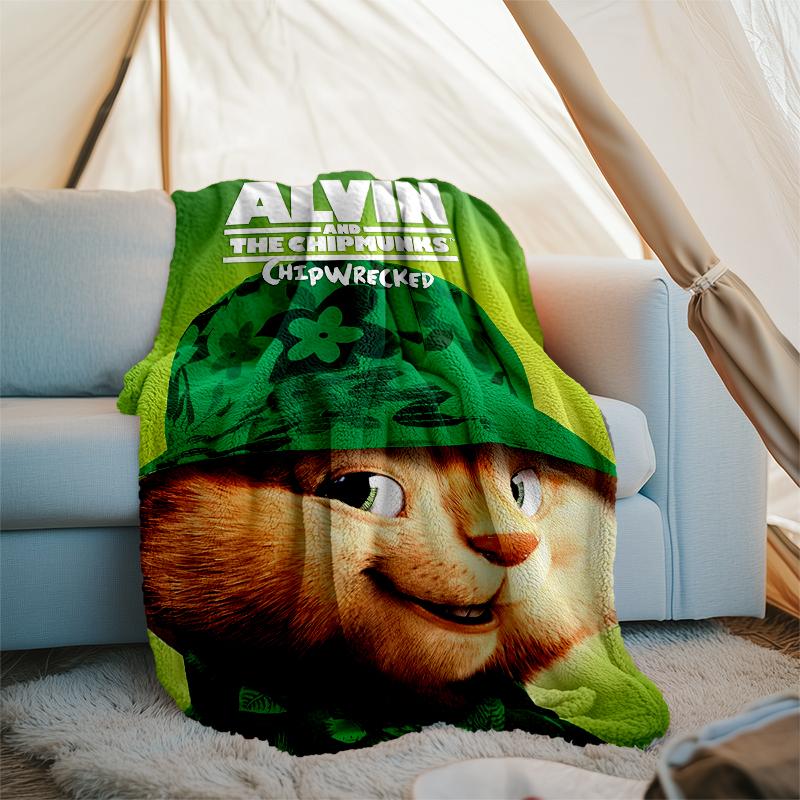 Alvin Chipmunks Theme Printed Blanket Perfect For Couch Bed Travel Outdoor Use Machine Washable Cozy Durable