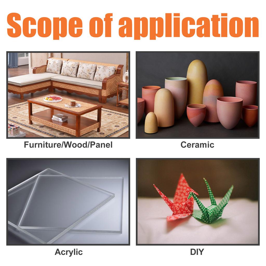 Многоцелевой сильный суперклей прозрачный быстросохнущий клей для дерева, стекла, керамики, водонепроницаемый ремонт