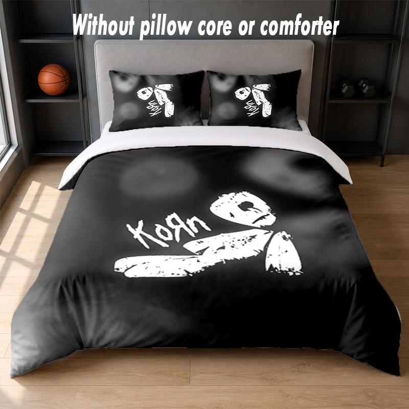 Korn Design Bed Bedding Set 1 Duvet Cover + 2 Pillowcases Soft Breathable Household Bed Linens