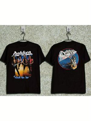 Летняя новая концертная футболка DOKKEN Teeth and Nails 1984-85 Tour с коротким рукавом и круглым вырезом