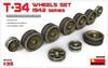 MiniArt Wheel 1942 Production Plastic Model Kit MA35236 1/35 T-34 Set, Series, Parts,