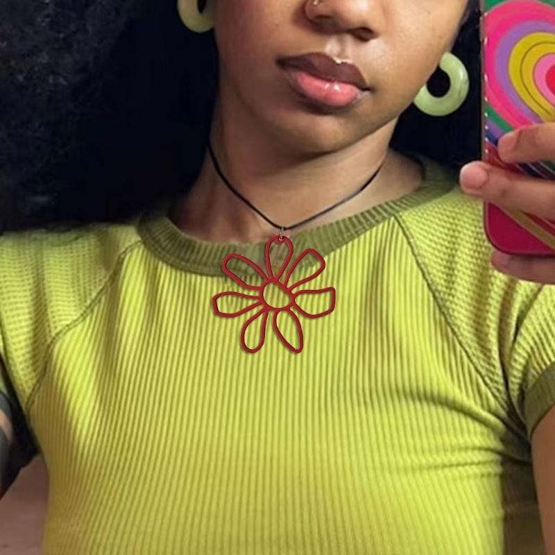 Цветочное Ожерелье Модное Заявление Девушки Ювелирные Изделия Чокеры Цепочка для Женщин Повседневная Носка Вечеринка Подарок Аксессуар