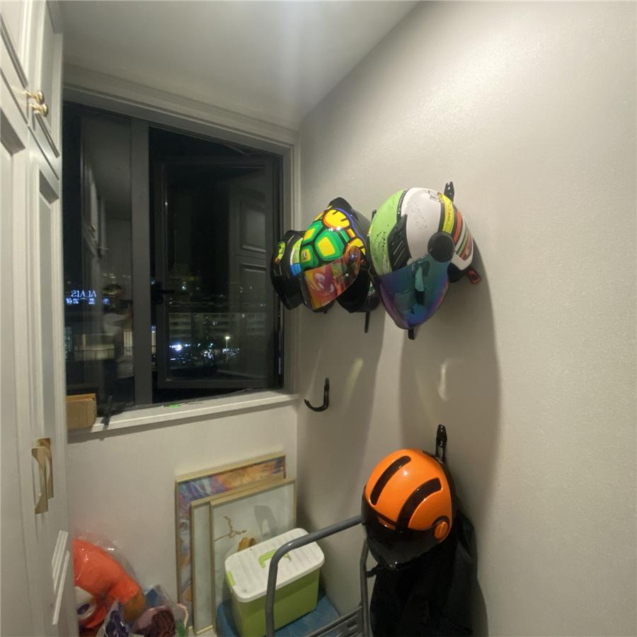 1x Motorcycle Helmet Holder Hook Wall Mount Hanger For Jacket Bag Helmet Display