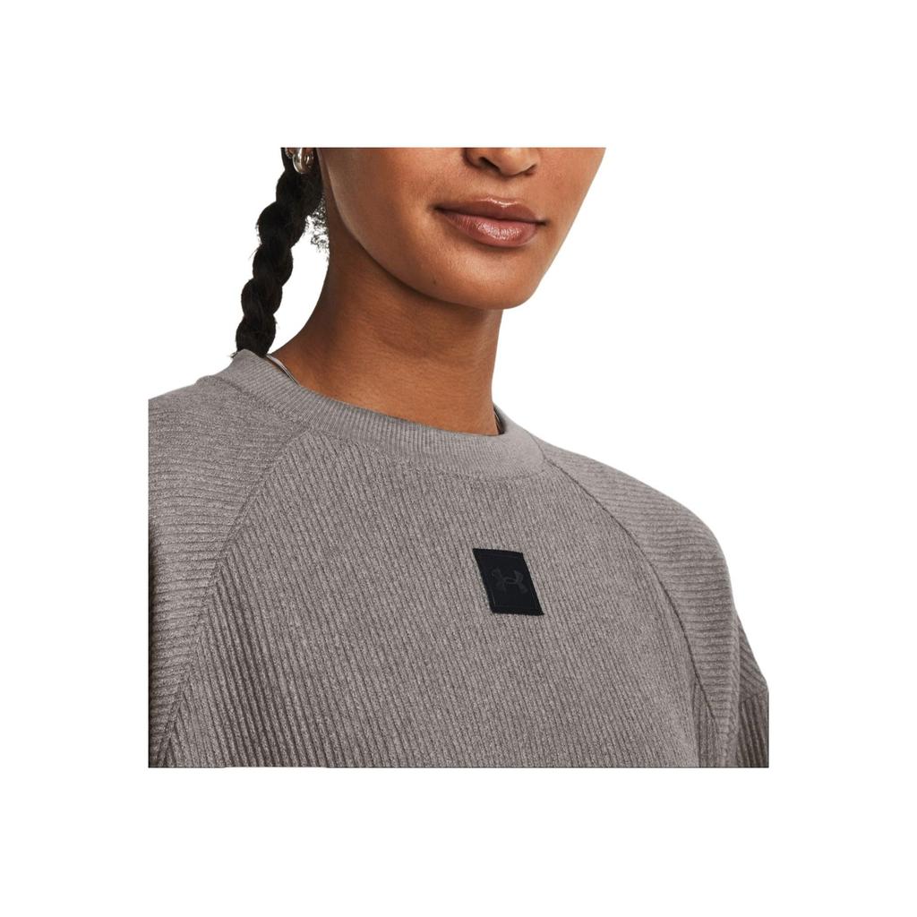 Under Armour Однотонный свитер с круглым вырезом и длинными рукавами, женская толстовка, серый цвет 1379773-294