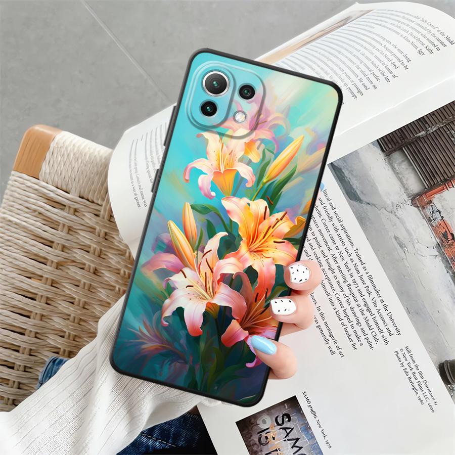 Чехол для Xiaomi Mi 11 12T Pro 12 11T 14 10T 13 Lite 12X Funda Чехол для телефона Простой Цветок