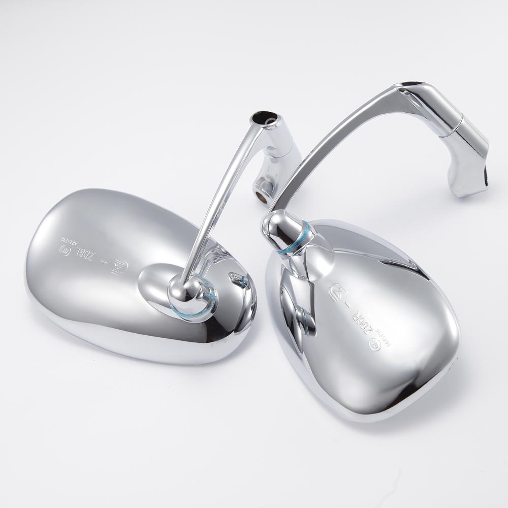 Мотоцикл Черное заднее зеркало Ретро Мото Мотоциклы Мотоцикл Скутеры Овальные зеркала заднего вида Зеркала бокового вида Кафе