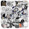 10/50Pcs Cool Witch Moon Gothic Cartoon Stickers Aesthetic Art Graffiti Stickers for DIY Luggage Laptop Skateboard Motorcycle Bicycle Stickers