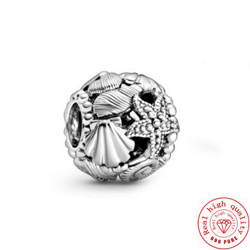 925 Silver Charms Bead Elephant Dolphin Shell Charm Bead Pendant Fits Bracelet Womens Jewelry Gifts