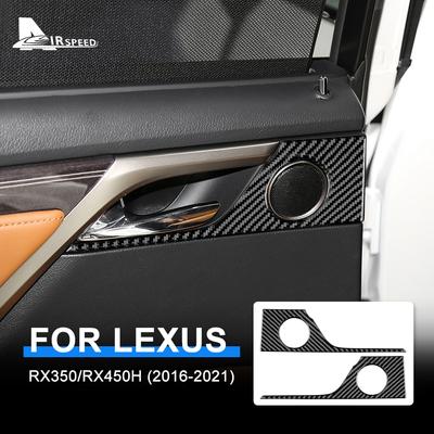 Наклейка из настоящего углеродного волокна для Lexus RX350 RXH450 2016-автомобильная внутренняя ручка задней двери, внутренняя отделка, стиль