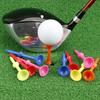 50Pcs Plastic Unbreakable 3 1/4 Inch Golf Tees Durable Stable Vibrant Color Three-layer Large Cup Golf Pins Golf Accessories