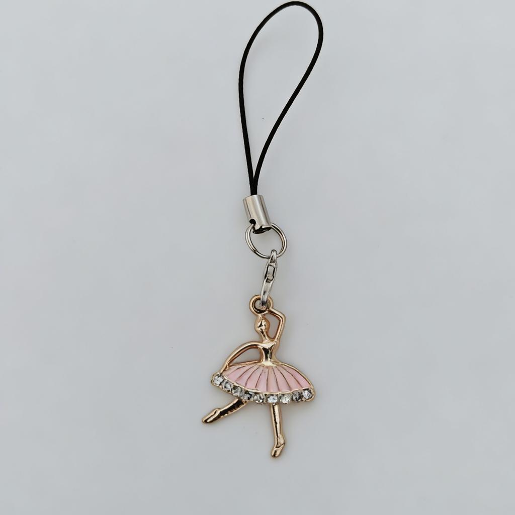 Ремешок для телефона с изображением балерины, Стильный брелок для сумки, Подходит для телефонов, камер, блокнотов и сумок, Является идеальным подарком для близких друзей
