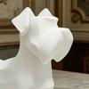 Dog Ornament 3D Printed Schnauzer Geometric Miniature Dog Figurine Living Room Dog Sculpture Home Decor