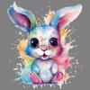 Красочная теплопередающая наклейка с длинными ушами кролика, животные, сделанные своими руками, смотрящие на вас, железные наклейки для одежды, изготовления футболок, украшения подушек