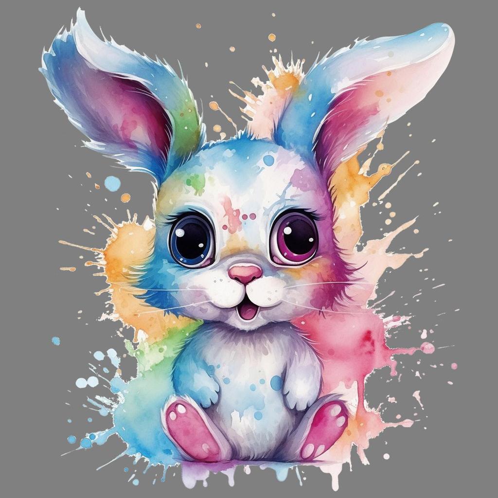 Красочная теплопередающая наклейка с длинными ушами кролика, животные, сделанные своими руками, смотрящие на вас, железные наклейки для одежды, изготовления футболок, украшения подушек