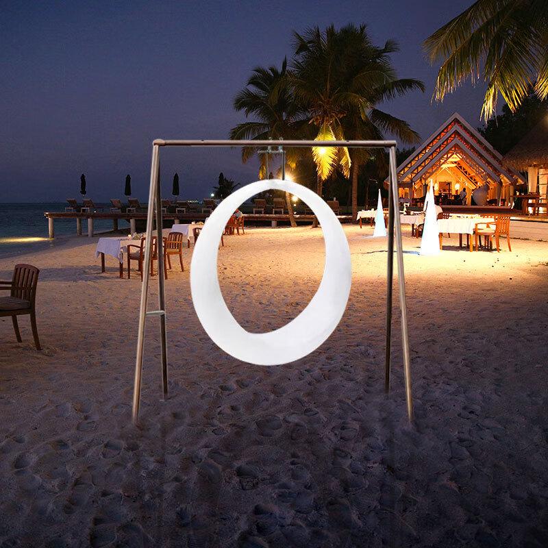 Li Shen Outdoor Solar Moon Swing Lounge Chair Decor
