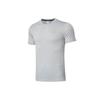 Li Ning Quick-Dry Fitness Sports Round Neck Short Sleeve T-Shirt Men Tops Gray ATSR257-1