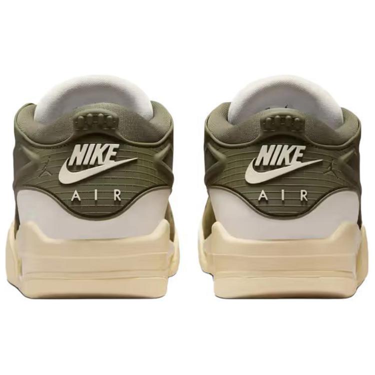 Jordan Air Jordan 4 Противоскользящие Износостойкие Низкие Винтажные Баскетбольные Кроссовки Женские Бело-зеленые Jordan FQ7940-121
