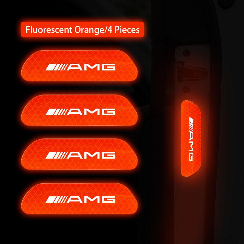 4 шт. Автомобильные светоотражающие предупреждающие наклейки Ночные отражающие метки для Mercedes Benz AMG GLE GLS CLA CLE GLC CLS GLA W223 W213 W206