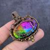 Радужный солнечный кварц ручной работы, кулон "Дерево жизни" с оплеткой из медной проволоки, 2,09" i5K04