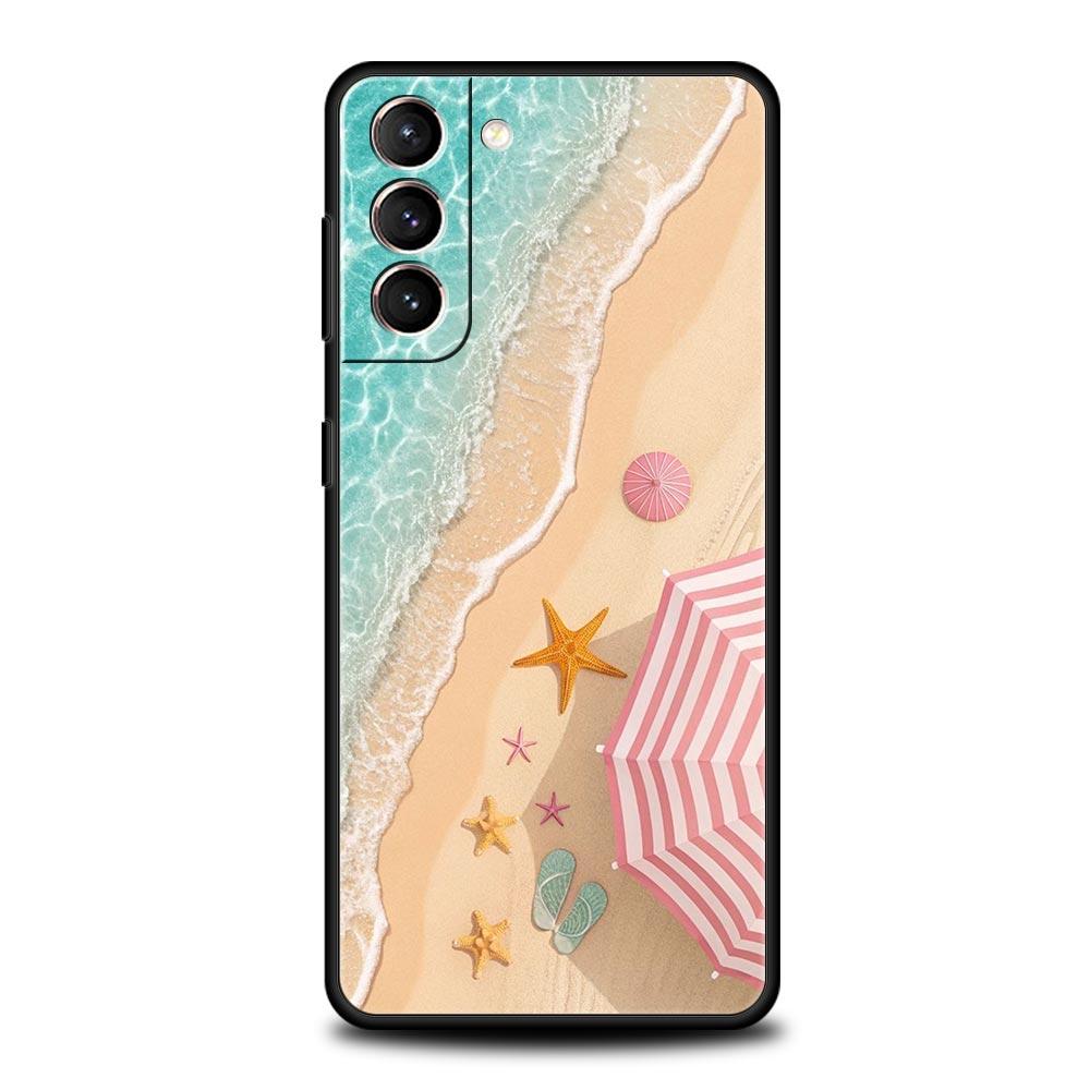 Летний пляжный чехол для телефона для Samsung Galaxy S26 S25 S24 S23 S22 S20 S21 FE Ultra S25 Edge Plus 5G Мягкий ТПУ чехол Fundas Capas Сумка