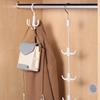 Rotating Prong Four Plastic Multi Functional Hanging Hook For Closet And Storage