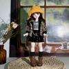 С шляпой 30см Одежда для кук Модный наряд для кук BJD 1/6 Милый набор: свитер и комбинезон Игрушки и подарки для девочек