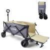 CYFIE Carry Wagon Folding Carry Cart Outdoor Wagon Large Capacity 100L Load Capacity 80kg Wagon Cart Front Wheel Rotates Camping Cart Tent Sports Day