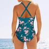 One Piece Swimsuit Women Backless Puch Up Sexy Swimwear Solid Bathing Suits XXL Size Beachwear Monokini  Swimsuit Women