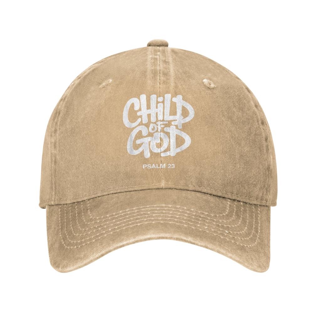 Christian Child of God Psalm Unisex Baseball Caps Bible Verse Distressed Washed Hat Vintage Outdoor Running Golf Soft Sun Cap