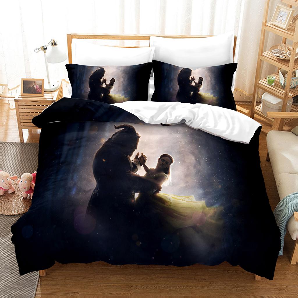Постельное белье с 3D цифровой печатью, пододеяльник, набор из трех предметов