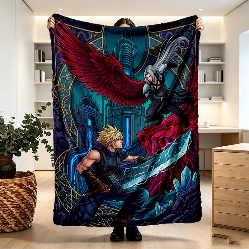 Final Fantasy Print Blanket - Soft & Comfortable, for Bedroom, Travel, Sofa, Home Decoration - Birthday Christmas Gift for Friend