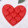 10-гнездная силиконовая форма в форме сердца, сделай сам ко Дню святого Валентина, форма для шоколадных конфет, помадки, желе, пудинга, десерта, выпечки