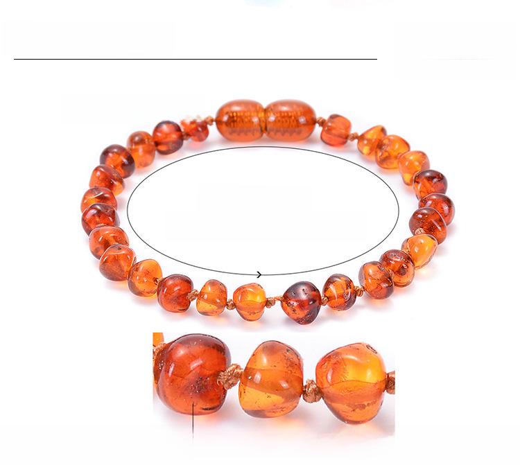 Children's Natural Baltic Amber Baby Bracelet - Irregular DIY Design