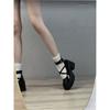Shorty Le Black Versatile Platform Mary Jane Small Leather Shoes Women's 2025 New Summer French Japanese Height Increasing Shoes
