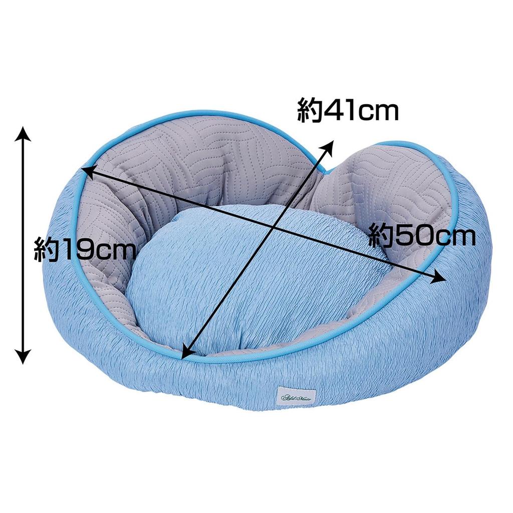 MATE Кровать для собаки и кошки Cuna Cool Heart Wave Bed Горизонтально-синий ДОБАВИТЬ.