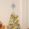 Christmas Tree Top Rustproof Design Star Sparkling Bright Color Hollow-out 3D Christmas Tree Top Ornament