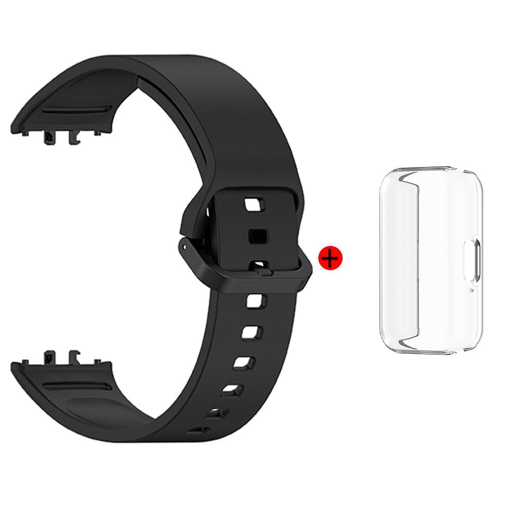 Silicone Strap For Samsung Fit 3 SM-R390 Watchband With Transparent Case Single Color Adjustable Wristband Accessories