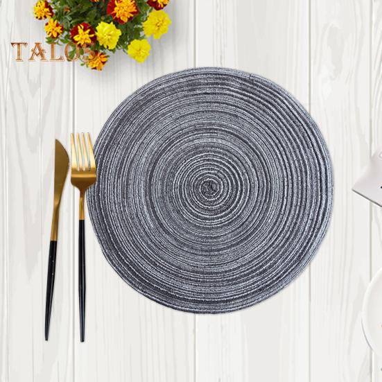 2 шт., набор противоскользящих ковриков для круглого стола, тканые салфетки, обеденный стол, нескользящие подставки для кухни, термостойкие подушечки для чаш, коврики для напитков