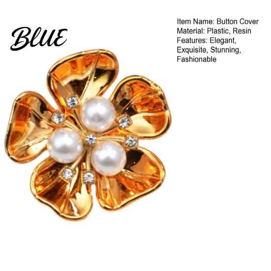 Photo Shoot Accessories Flower Cufflinks Faux Pearl Rhinestone Button Covers