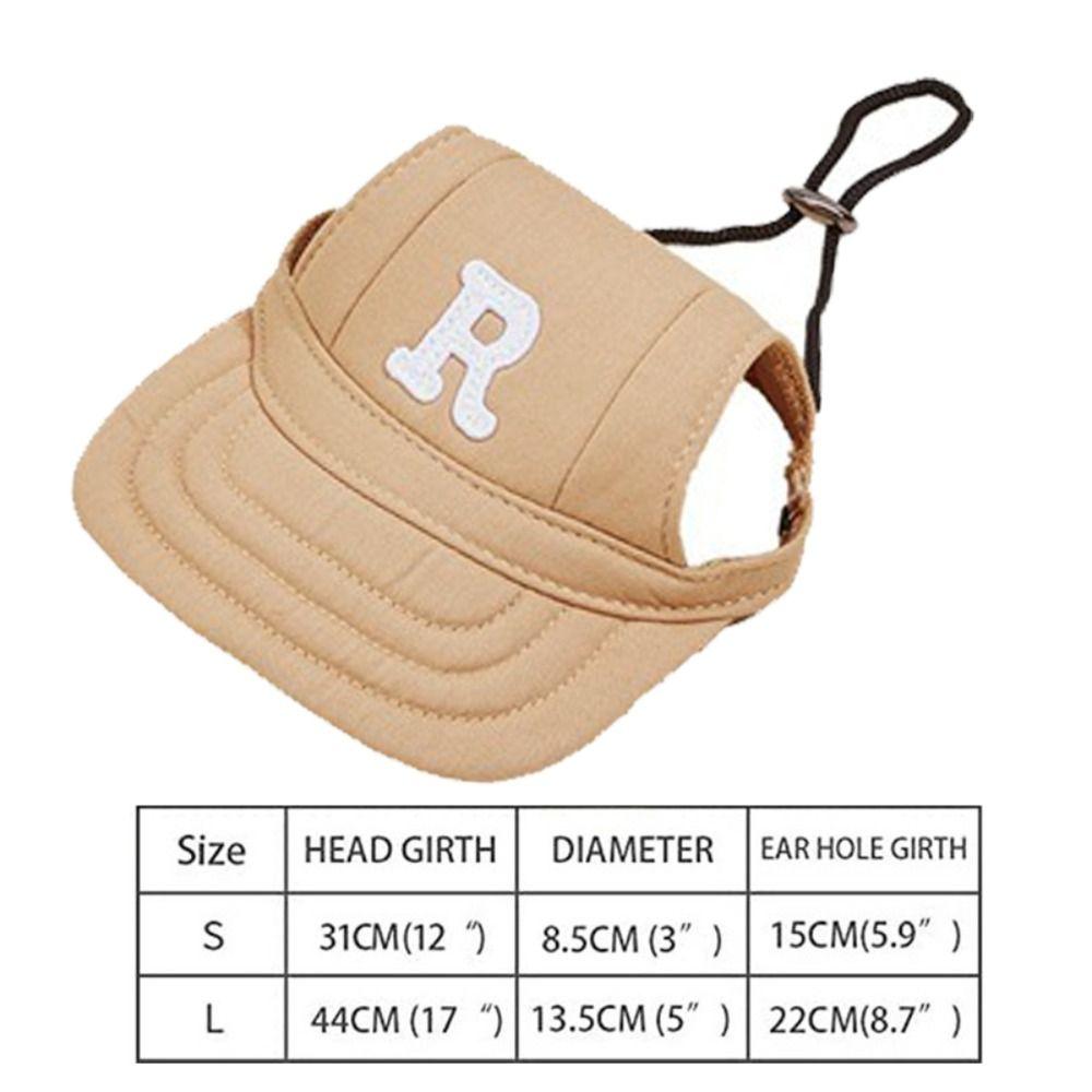Breathable Embroidered Dog Cap Ear Holes Dog Bonnet Cap Fashion Dog Sun Hat Outdoor